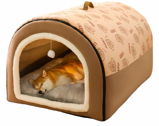 Warm Dog House With Detachable Mat